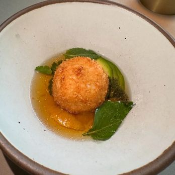 Bacchanalia - Gulf Crab Fritter - New American Near Me - Atlanta, Georgia