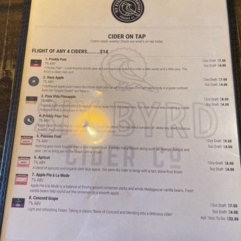 Six Byrd Cider - Drink menu - Cideries Near Me - Phoenix, Arizona