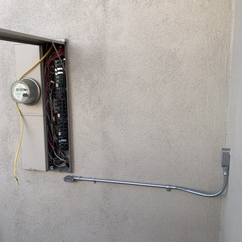 Havican Custom Electric - This was the line they ran for our motorhome power which is parked in our driveway. So clean. - Electricians Near Me