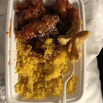 Chopstix - Sesame chicken with plain fried rice and cheese wonton - Chinese Near Me - Wilmington, North Carolina Chopstix - Sesame chicken with plain fried rice and cheese wonton - Chinese Near Me - Wilmington, North Carolina