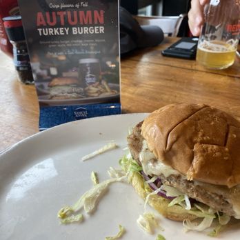 Red Heat Tavern - Autumn Turkey Burger - American Near Me - Bedford, Massachusetts Red Heat Tavern - Autumn Turkey Burger - American Near Me - Bedford, Massachusetts