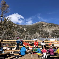 Hotel St. Bernard - Ski sun deck apres views. Cash only