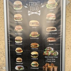 Front Food - Burger options - all vegan!