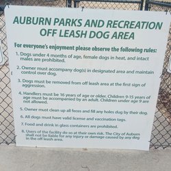 Auburn Parks & Recreation - Auburn parks and recreation off leash dog area rules and regulations