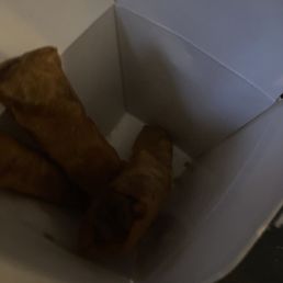 a close up of a piece of food