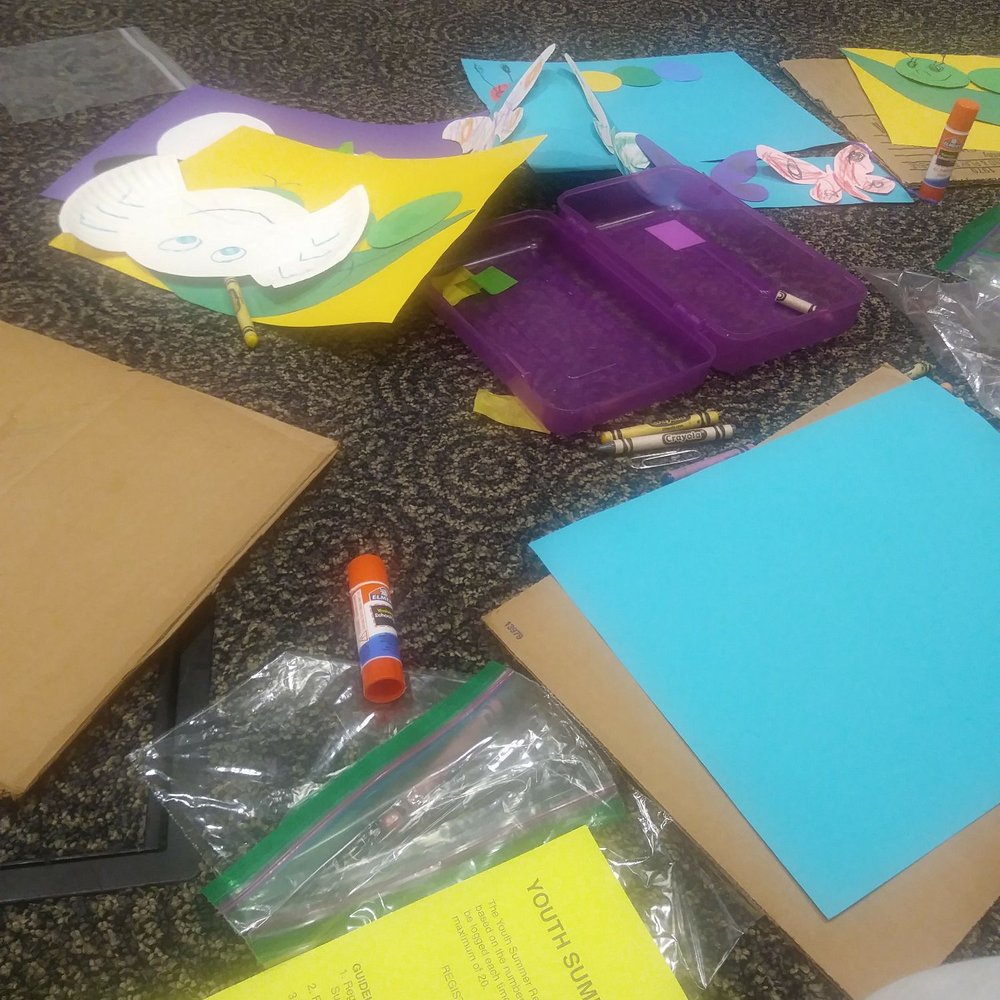 Crafting at the library