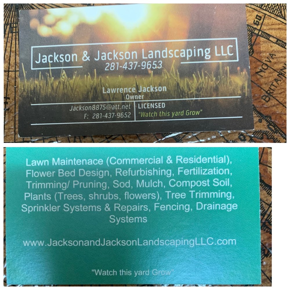 JACKSON & JACKSON LANDSCAPING Updated April 2024 6619 Westfield