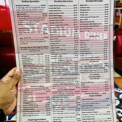 Stadium Diner - 12/2024 menu
