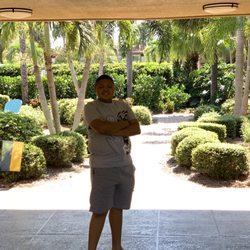 Magic Tree Resort - Our Grandson enjoying the outside of the Lobby