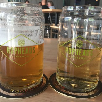 Left: grapefruit type beer. Right: Tieton cider