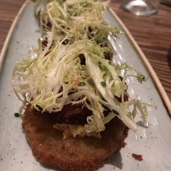 Yardbird - Fried Green Tomatoes with pork belly and pimento cheese. Best I ever had! (Sorry Art Smith) - Southern Near Me - Las Vegas, Nevada