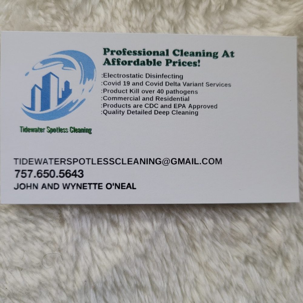 TIDEWATER SPOTLESS CLEANING Request a Quote Office Cleaning