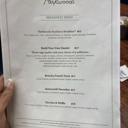 Saturday menu Saturday menu