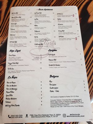 Menu photo 2 El Tiesto Cafe Pines Pembroke Pines, FL