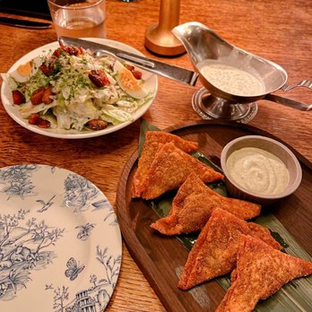 Armitage Alehouse - Spiced lamb samosas & chopped wedge salad - Pubs Near Me - Chicago, Illinois Armitage Alehouse - Spiced lamb samosas & chopped wedge salad - Pubs Near Me - Chicago, Illinois