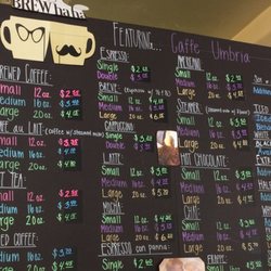 Brewhaha - Coffee menu