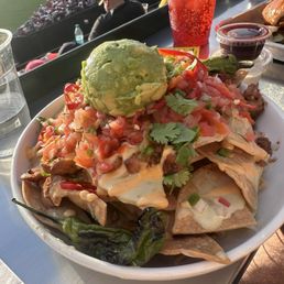 Nachos with a Shirley Temple Nachos with a Shirley Temple