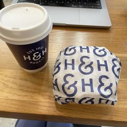 Bagel and Hot Coffee