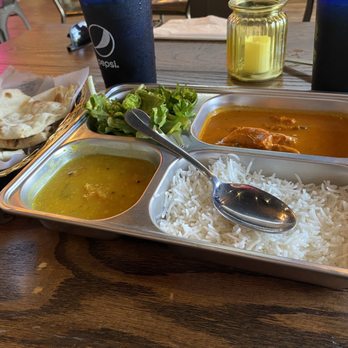 Delhi Belly - Lunch Special (Lentil Soup, Signature Butter Chicken, Butter Naan and salad) - Indian Near Me - Alhambra, California