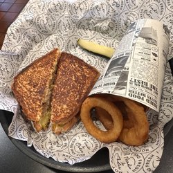 Southern Touch Bakery, Coffee Shop & Cafe - Cuban Sandwich with Onion Rings