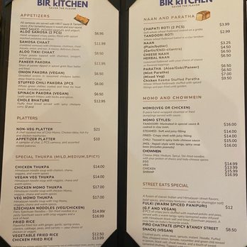 Bir Kitchen - Menu - Indian Near Me - San Francisco, California