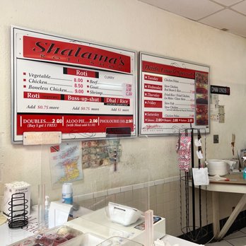 Shalama's Halal Roti Shop - menus on the wall - Indian Near Me - Margate, Florida Shalama's Halal Roti Shop - menus on the wall - Indian Near Me - Margate, Florida