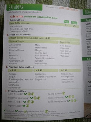 Menu photo 5 dean & david Kiel, SH