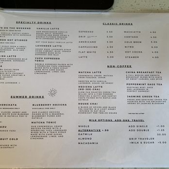 White Sparrow Coffee - Menu (Aug 2023) - Coffee Roasteries Near Me - Tustin, California White Sparrow Coffee - Menu (Aug 2023) - Coffee Roasteries Near Me - Tustin, California