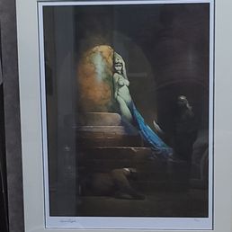 The photo doesn't do it justice.  Just a stunning job of framing a beautiful picture.