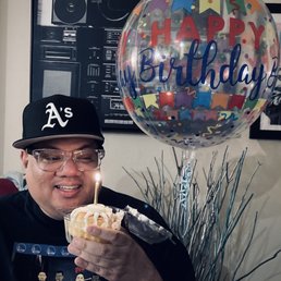 Celebrating my birthday with a key lime bundtette!