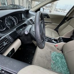Broken into right outside main entrance. Broken into right outside main entrance.
