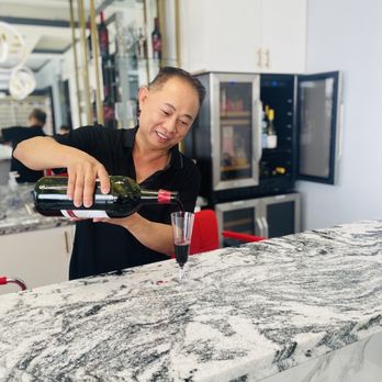 Sunset Nail Lounge - Bar area. Wine. - Nail Salons Near Me - Henderson, Nevada
