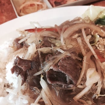 Rice & Noodles - Japchae-bop. Nicely marinated beef. - Korean Near Me - Pasco, Washington Rice & Noodles - Japchae-bop. Nicely marinated beef. - Korean Near Me - Pasco, Washington
