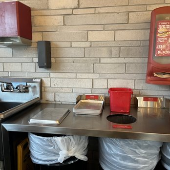 Hat Creek Burger Company - Recycling and hand wash stations on outer patio eating area .. nice! - Burgers Near Me - Katy, Texas Hat Creek Burger Company - Recycling and hand wash stations on outer patio eating area .. nice! - Burgers Near Me - Katy, Texas