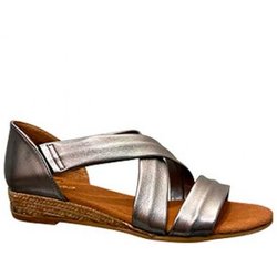 Pewter Leather Sandals