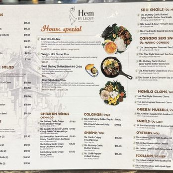 Hem By Lequy - MENU 3/2026 - Seafood Near Me - San Francisco, California Hem By Lequy - MENU 3/2026 - Seafood Near Me - San Francisco, California