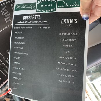 Jameson's Whiskey Darlin’ - Menu - Bubble Tea Near Me - Crandon, Wisconsin