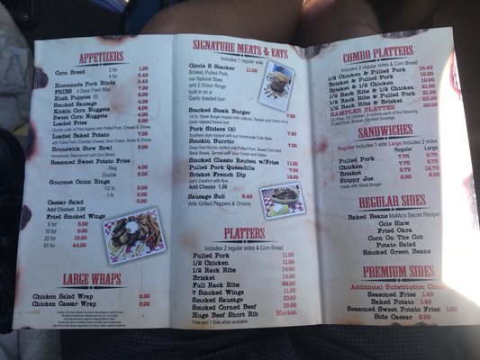 Menu photo 1 Circle S BBQ Hudson, FL