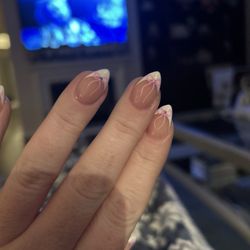 Diamond Nails Spa - Cutesy bow nail art done by Tina