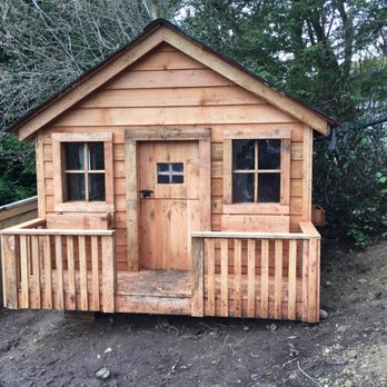 Millworks Custom Cedar Sheds - The completed playhouse in February of 2016. - General Contractors Near Me - Palestine, Texas