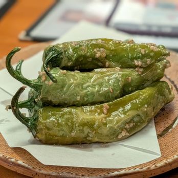 Soba-ya - Their happy hour citrus shishito peppers - Japanese Near Me - New York, New York