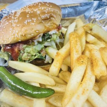 Tacosandwingsok - Cheeseburger Special with Crispy Fries - Tacos Near Me