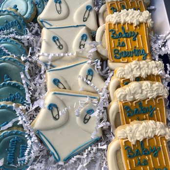 Sugared and Iced - Beer mugs, diapers and bottle caps designed cookies - Desserts Near Me