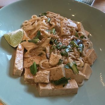 Triple Bottom Brewing - Tofu and peanut sauce with noodles - Breweries Near Me - Philadelphia, Pennsylvania