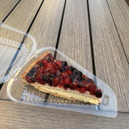 Mixed berry tart was frozen