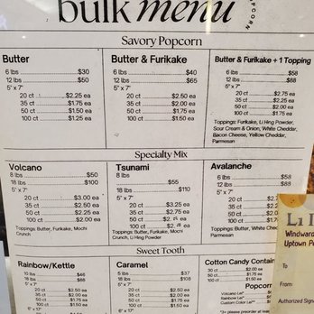 L1 Iniki Popcorn - Bulk Order Menu Options. - Popcorn Shops Near Me - Aiea, Hawaii L1 Iniki Popcorn - Bulk Order Menu Options. - Popcorn Shops Near Me - Aiea, Hawaii