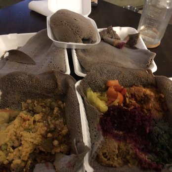 E'Njoni Cafe - Veggie Feast to-go! Was ready in 15 minutes after we ordered. Delicious - Ethiopian Near Me - Portland, Oregon E'Njoni Cafe - Veggie Feast to-go! Was ready in 15 minutes after we ordered. Delicious - Ethiopian Near Me - Portland, Oregon