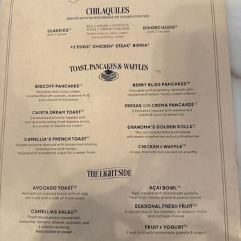 Camellia’s Brunch - Food menu - Breakfast & Brunch Near Me - Bonita, California