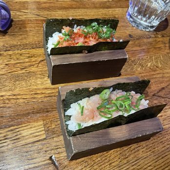 Glo Noodle House - HAMACHI, SPICY TUNA RICE CAKE - Noodles Near Me - Denver, Colorado Glo Noodle House - HAMACHI, SPICY TUNA RICE CAKE - Noodles Near Me - Denver, Colorado