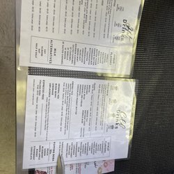 Froth and Fizz - Menu